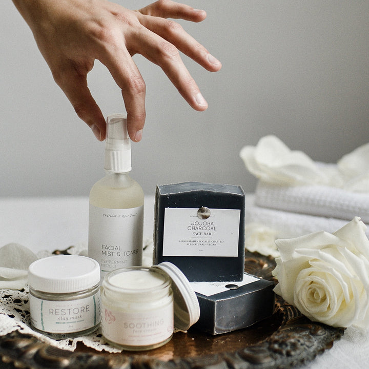 face care product selection dark