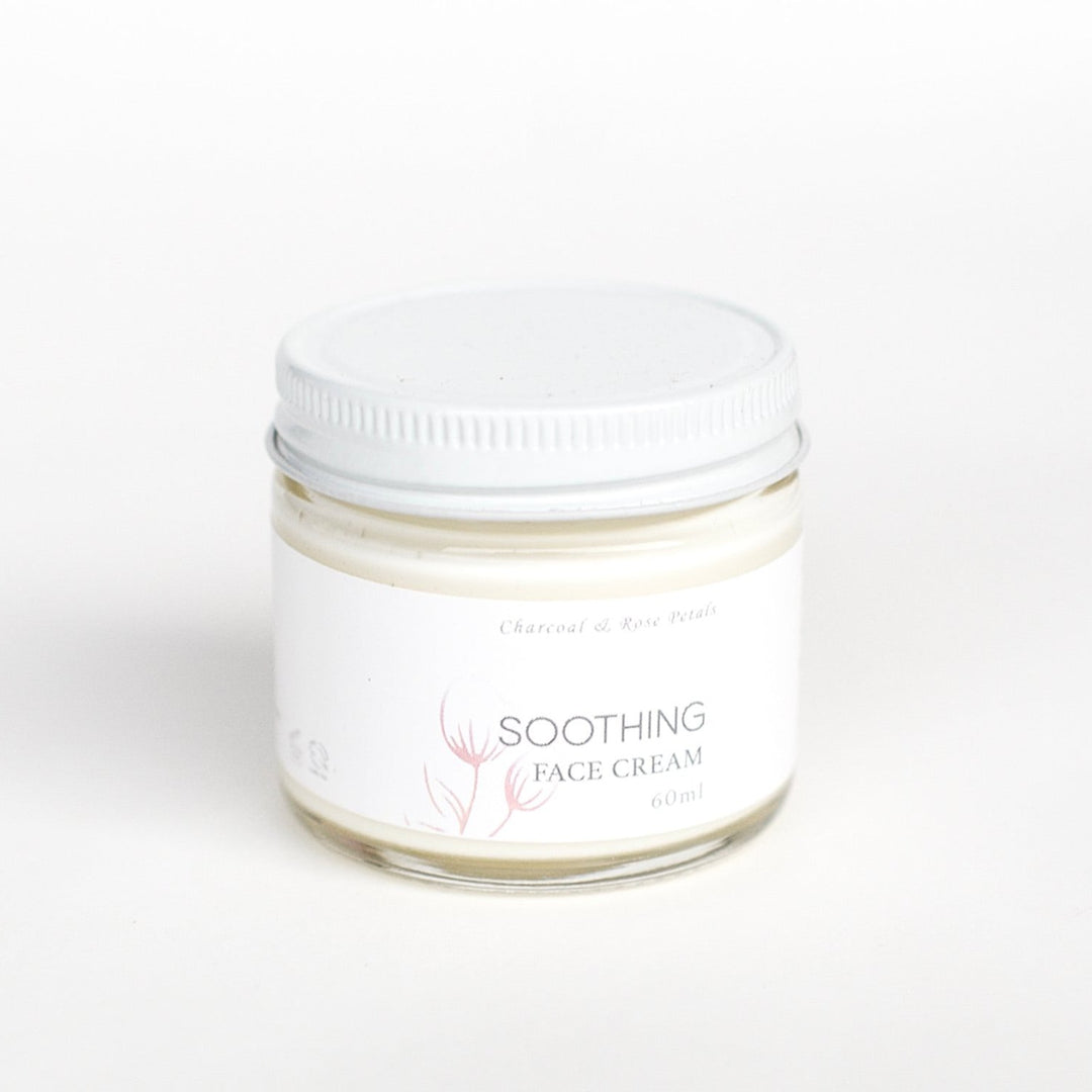 soothing face cream 60mL glass jar