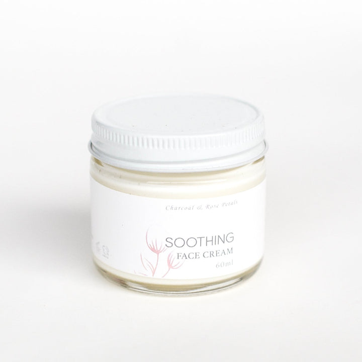 soothing face cream 60mL glass jar