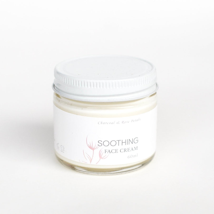 soothing face cream 60mL glass jar