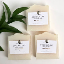 Load image into Gallery viewer, 3 x coconut oat shaving bar vegan