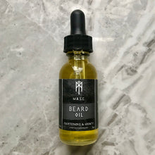 Load image into Gallery viewer, MASC. men’s beard 1oz oil vial for maintenance &amp; growth