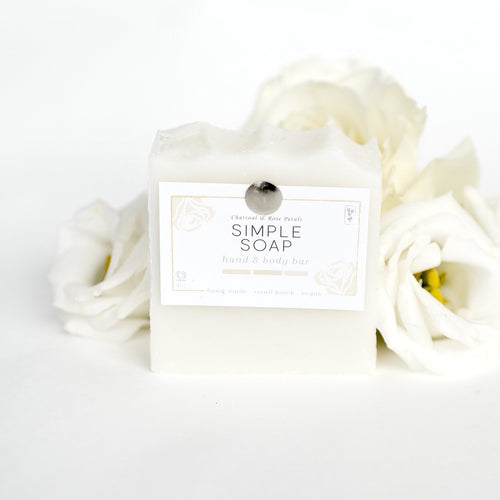 White Simple Soap vega hand & body bar soap