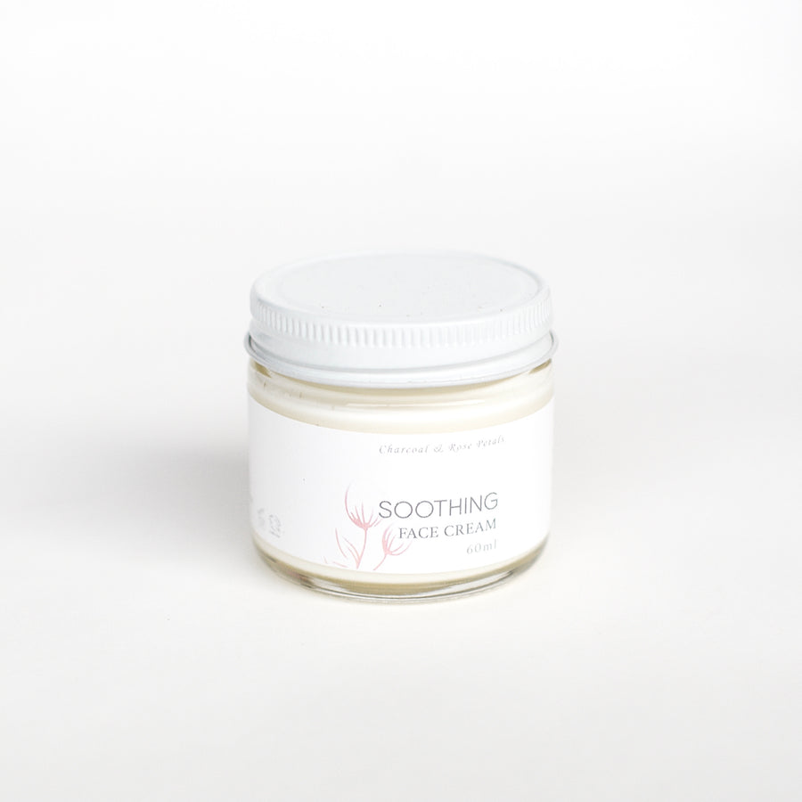 soothing face cream 60mL glass jar